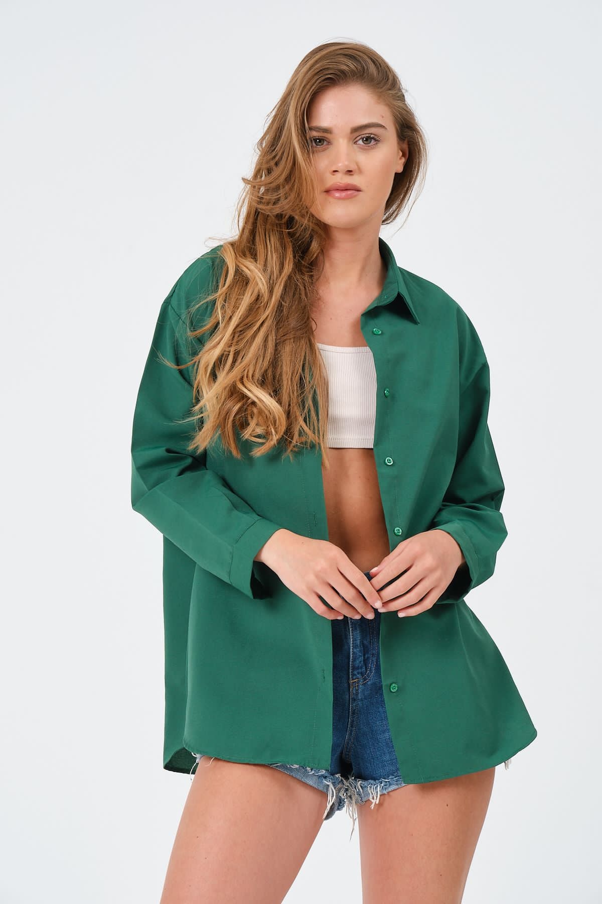 Novella Oversize Gömlek (18 farklı renk seçeneği)