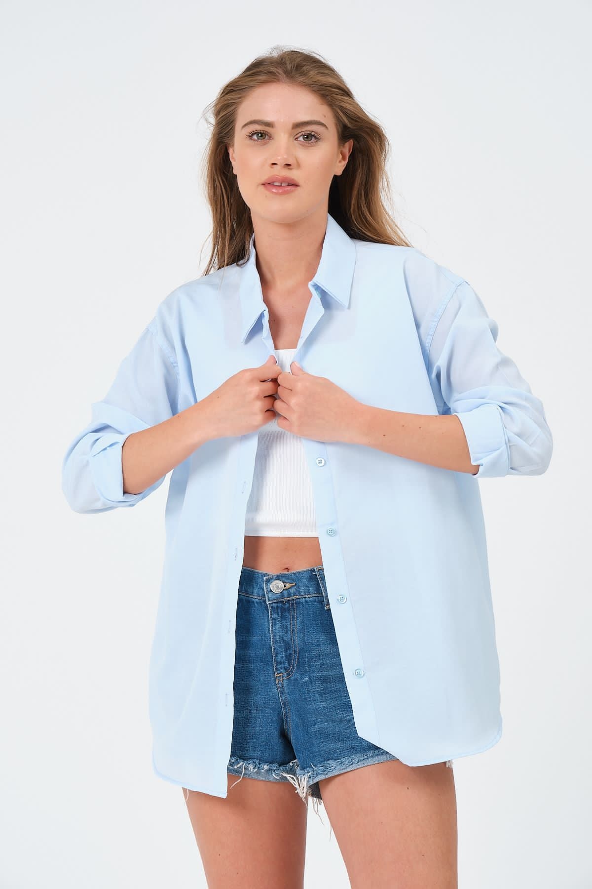 Novella Oversize Gömlek (18 farklı renk seçeneği)